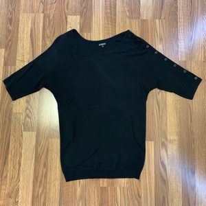 Express Black Dolman Sweater w/ button detail.  SM